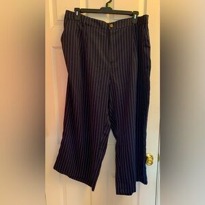 Bloom chic 22-24 Navy Pinstripe Pants Wide leg